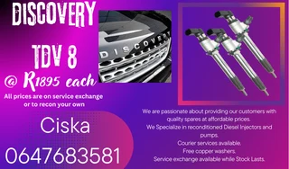 Discovery Tdv 8 Diesel Injectors For Sale 6 Months Warranty