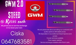 Gwm 2.0 Steed Diesel Injectors For Sale With Warranty