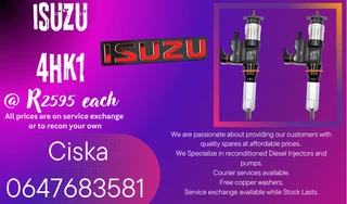Isuzu 4hk1 Diesel Injectors For Sale We Recon/exchange