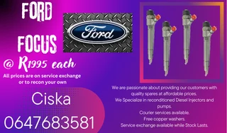 Ford Focus Diesel Injectors For Sal;e 6 Months Warranty