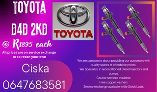 Toyota D4d 1kd Diesel Injectors For Sale With Warranty