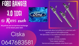 Ford Ranger 3.0 Diesel Injectors For Sale 6 Months Warranty