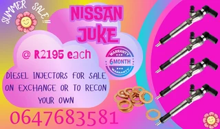 Nissan Juke Diesel Injectors For Sale Warranty Included
