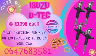 Isuzu D-tec Diesel Injectors For Sale Copper Washers Included