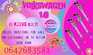 Volkswagen 1.6 Diesel Injectors For Sale Free Copper Washers