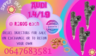Audi 1.4/1.9 Diesel Injectors For Sale With Warranty