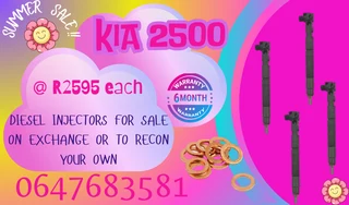 Kia 2500 Diesel Injectors For Sale With Warranty