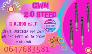 Gwm 2.0 Diesel Injectors For Sale With Warranty