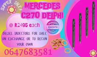 Mercedes C270 Delphi Diesel Injectors For Sale Free Copper Washers