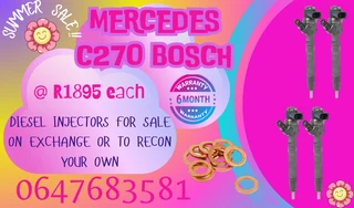 Mercedes C270 Bosch Diesel Injectors For Sale
