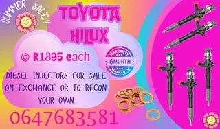 Toyota Hilux Diesel Injectors For Sale 6 Months Warranty