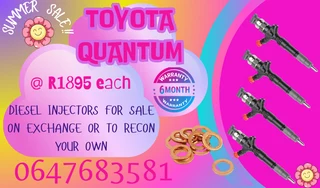 toyota quantum diesel injectors for sale free copper washers