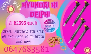 Hyundai H1 Delphi Diesel Injectors For Sale Free Copper Washers