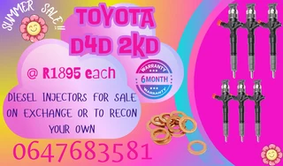 Toyota D4d 2kd Diesel Injectors For Sale With Warranty