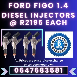 Ford Figo 1.4 Diesel Injectors For Sale Copper Washers Included