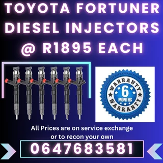 Toyota Fortuner Diesel Injectors For Sale We Recon And Sell On Exchange