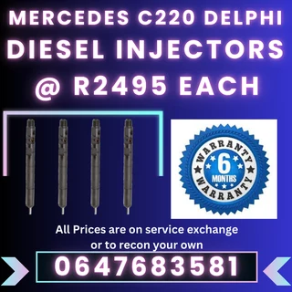 Mercedes C220 Delphi Diesel Injectors For Sale 6 Months Warranty