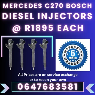 Mercedes C270 Bosch Diesel Injectors For Sale 6 Months Warranty