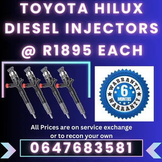 Toyota Hilux Diesel Injectors For Sale 6 Months Warranty
