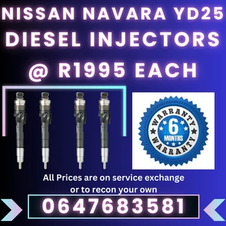 Nissan Navara Yd25 Diesel Injectors For Sale 6 Months Warranty