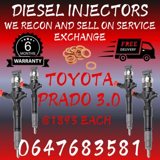 Toyota Prado 3.0 Diesel Injectors For Sale We Recon And Sell On Exchange