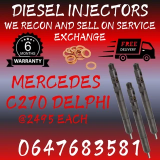 Mercedes C270 Delphi Diesel Injectors 6 Months Warranty