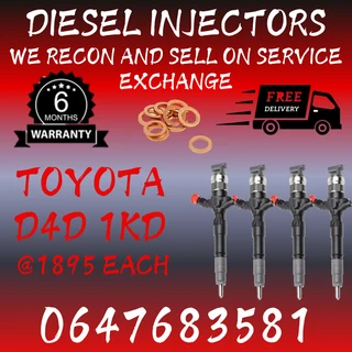 Toyota D4d 1kd Diesel Injectors For Sale Copper Washers Included
