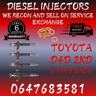 Toyota D4d 2kd Diesel Injectors For Sale Copper Washers Included