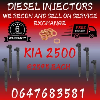 Kia 2500 Diesel Injectors For Sale With Warranty