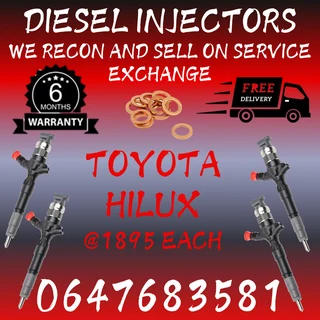 Toyota Hilux Diesel Injectors For Sale 6 Months Warranty