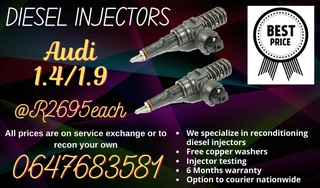Audi 1.4 /1.9 Diesel Injectors For Sale With Warranty