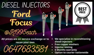 Ford Focus Diesel Injectors For Sale 6 Months Warranty