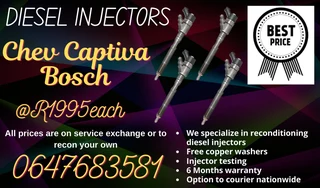 Chev Captiva Bosch Diesel Injectors For Sale Free Copper Washers