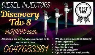 Discovery Tdv 8 Diesel Injectors For Sale We Recon And Sell On Exchange