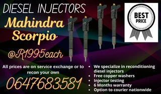 Mahindra Scorpio Diesel Injectors For Sale 6 Months Warranty