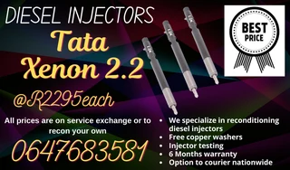 Tata Xenon 2.2 Diesel Injectors For Sale Free Copper Washers