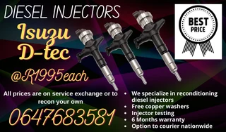 Isuzu D-tec Diesel Injectors For Sale Free Copper Washers