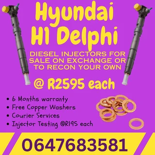 Hyundai H1 Delphi Diesel Injectors For Sale Free Washers Included