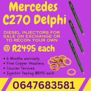 Mercedes C270 Delphi Diesel Injectors For Sale Warranty Included