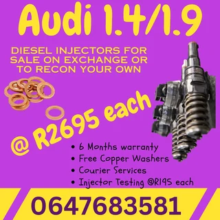 Audi 1.4/1.9 Diesel Injectors For Sale 6 Months Warranty