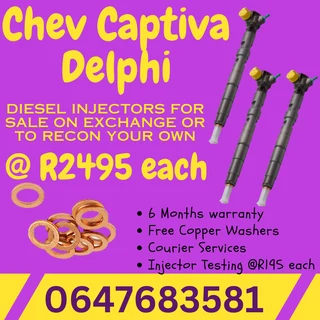 Chev Captiva Delphi Diesel Injectors For Sale With 6 Months Warranty