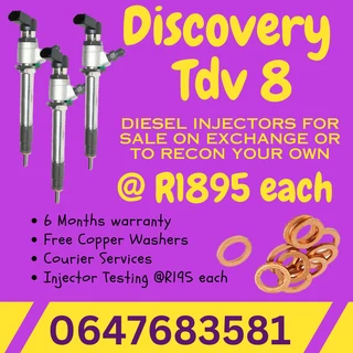 Discovery Tdv 8 Diesel Injectors For Sale We Recon And Sell On Exchange