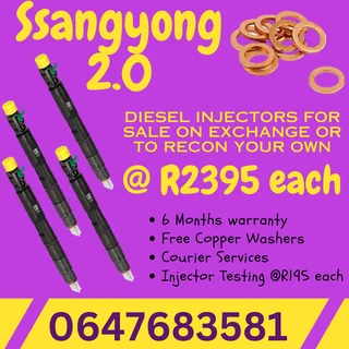 Ssangyong 2.0 Diesel Injectors For Sale With Warranty