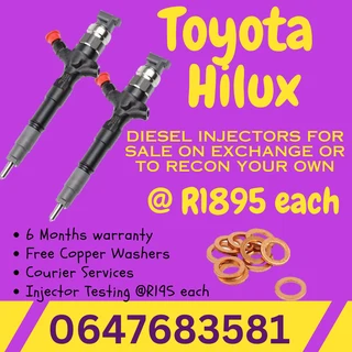Toyota Hilux Diesel Injectors For Sale Copper Washers Included