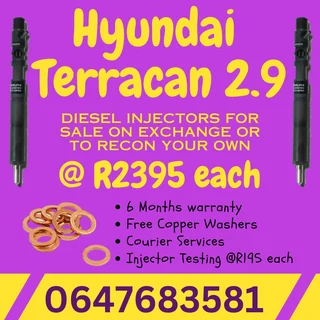 Hyundai Terracan 2.9 Diesel Injectors For Sale Warranty Included