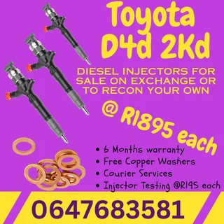 Toyota D4d 2kd Diesel Injectors For Sale Free Copper Washers