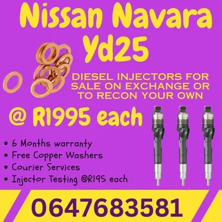 Nissan Navara Yd25 Diesel Injectors For Sale Free Copper Washers