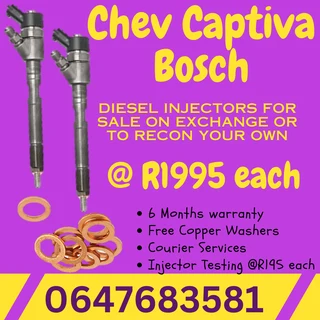 Chev Captiva Bosch Diesel Injectors For Sale