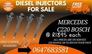 Mercedes C220 Bosch Diesel Injectors For Sale Free Copper Washers