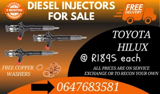 Toyota Hilux Diesel Injectors For Sale With Warranty